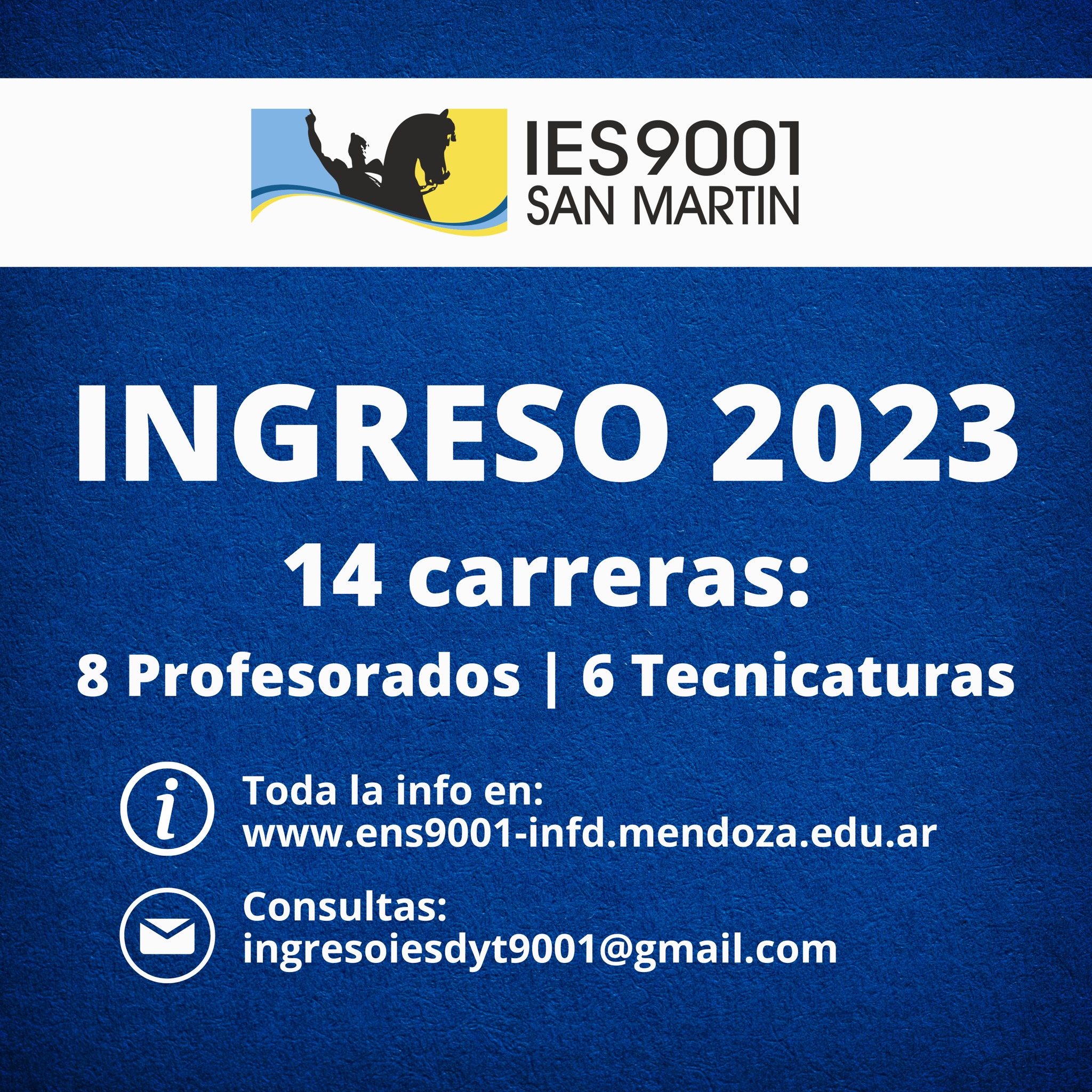 INGRESO 2023 – IESDyT N° 9-001 Gral. José De San Martín – Gral. San ...